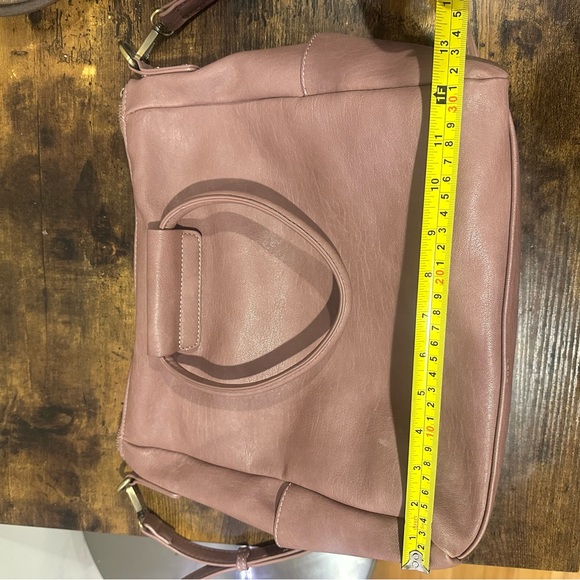 Unstructured mauve satchel bag - Picture 8 of 11